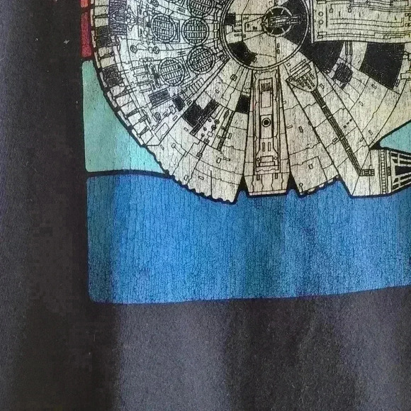 Star Wars Millennium Falcon T-Shirt Men's XL Short Sleeve Graphic Black - Picture 10 of 11